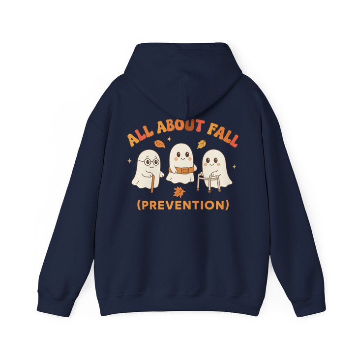 Ghost All About Fall Prevention Shirt Occupational Therapy Halloween Hoodie S-5XL