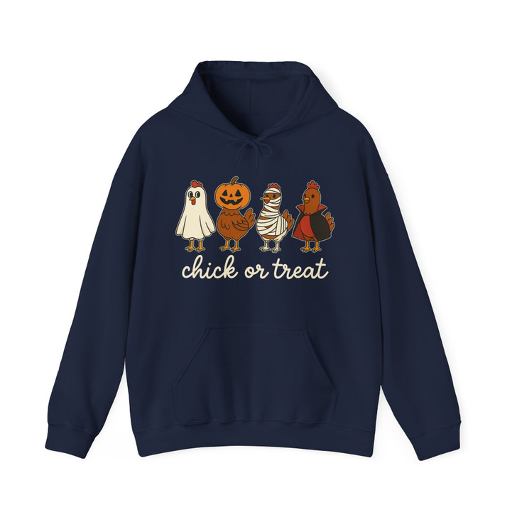 Chick Or Treat Halloween Shirt Funny Chicken Costume Hoodie S-5XL