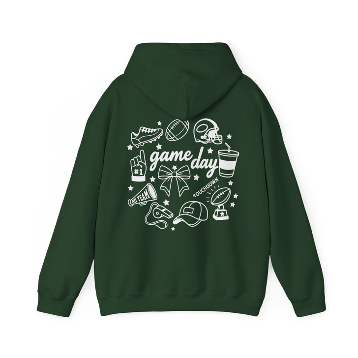 Football Doodles Shirt Hand Drawn Game Day Hoodie S-5XL
