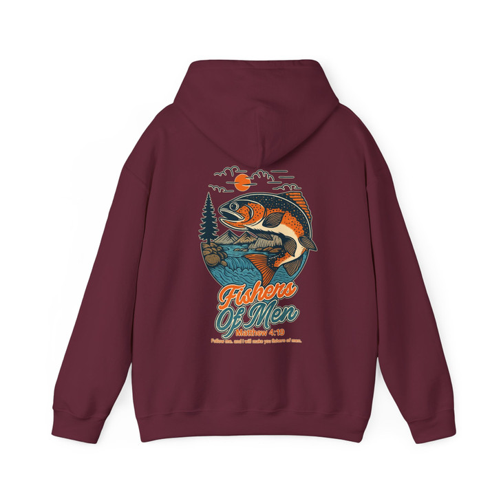 Retro Fishing Shirt Outdoor Adventure Salmon Hoodie S-5XL