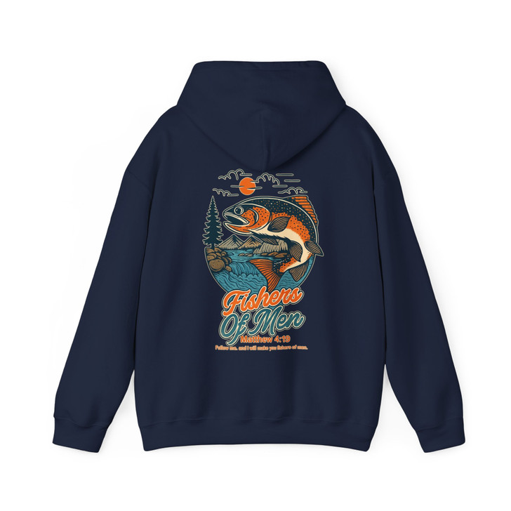 Retro Fishing Shirt Outdoor Adventure Salmon Hoodie S-5XL