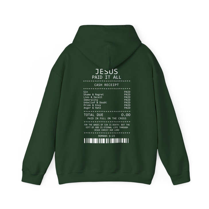 Jesus Paid It All Shirt Christian Worship Jesus Loves Me Hoodie S-5XL