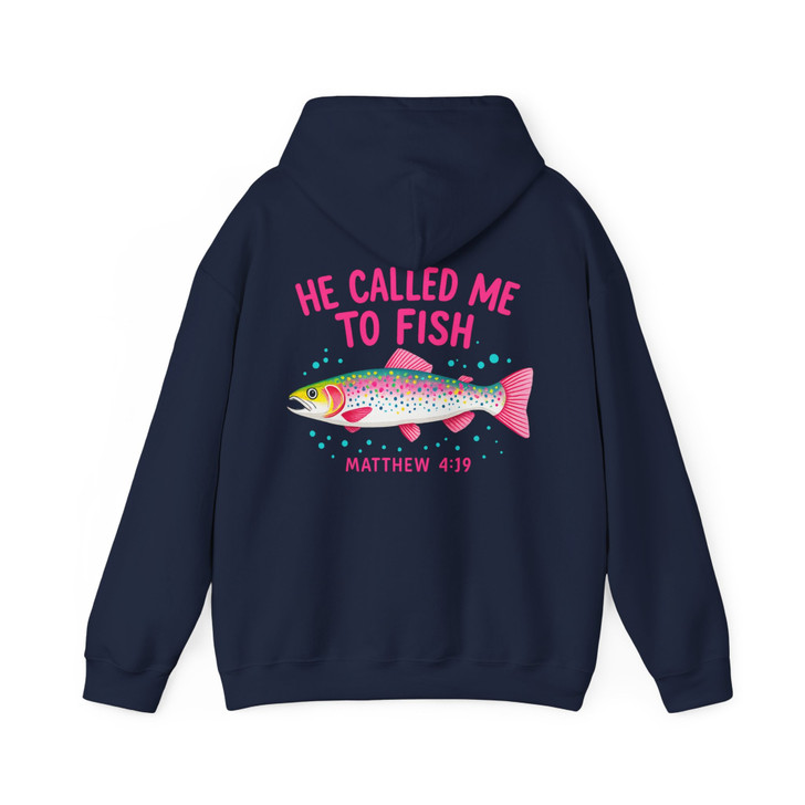 Called To Fish Christian Shirt Faith Fishing Scripture Hoodie S-5XL