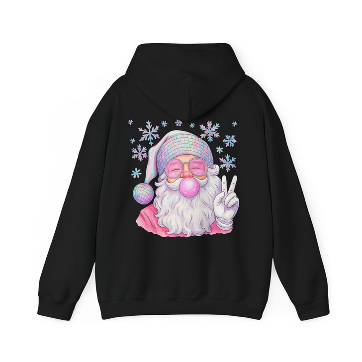 Disco Santa Retro Merry Christmas Holiday Hoodie S-5XL
