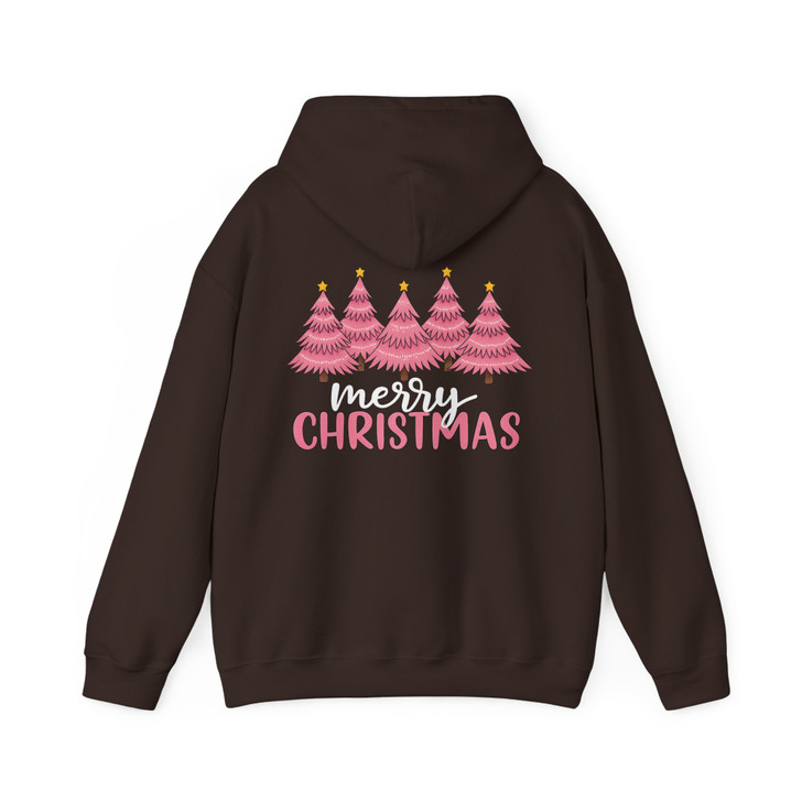Pink Christmas Tree Cozy Winter Holiday Hoodie S-5XL