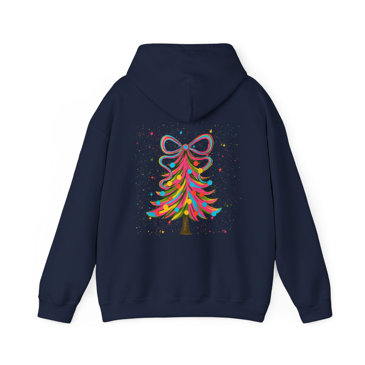 Colorful Christmas Tree Cozy Winter Holiday Hoodie S-5XL