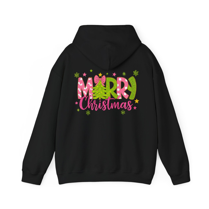 Coquette Bow Christmas Tree Merry Holiday Crewneck Hoodie S-5XL