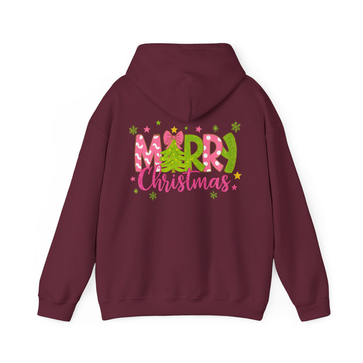 Coquette Bow Christmas Tree Merry Holiday Crewneck Hoodie S-5XL