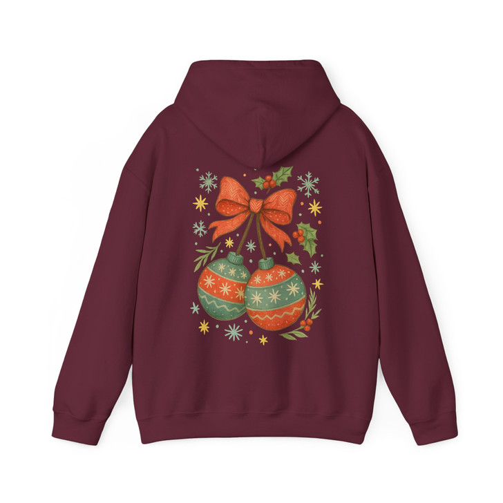 Coquette Christmas Cherries Girly Holiday Crewneck Hoodie S-5XL