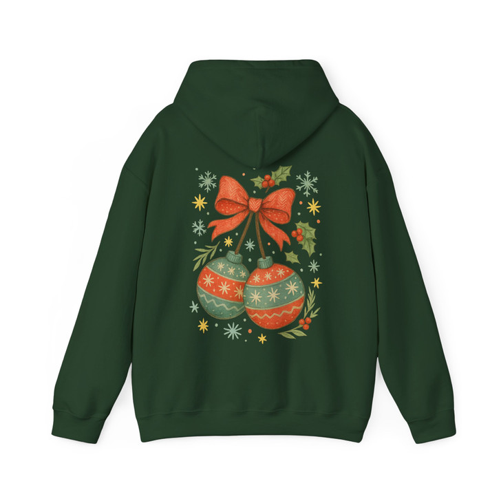Coquette Christmas Cherries Girly Holiday Crewneck Hoodie S-5XL