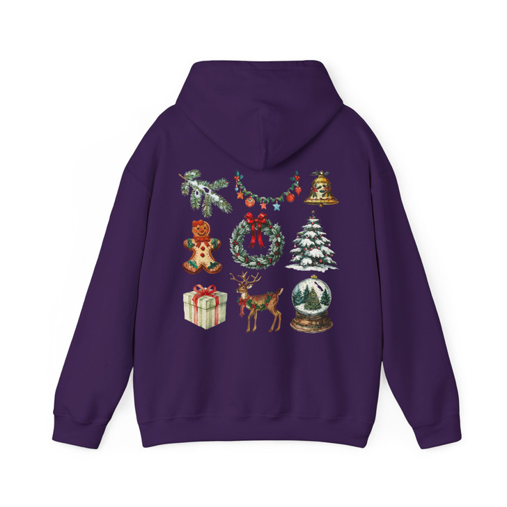 Vintage Coquette Christmas Bow Santa Holiday Crewneck Hoodie S-5XL