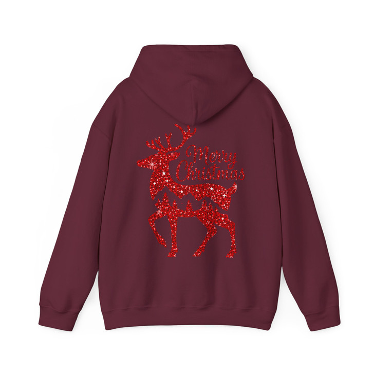 Cozy Winter Holiday Reindeer Graphic Christmas Hoodie S-5XL