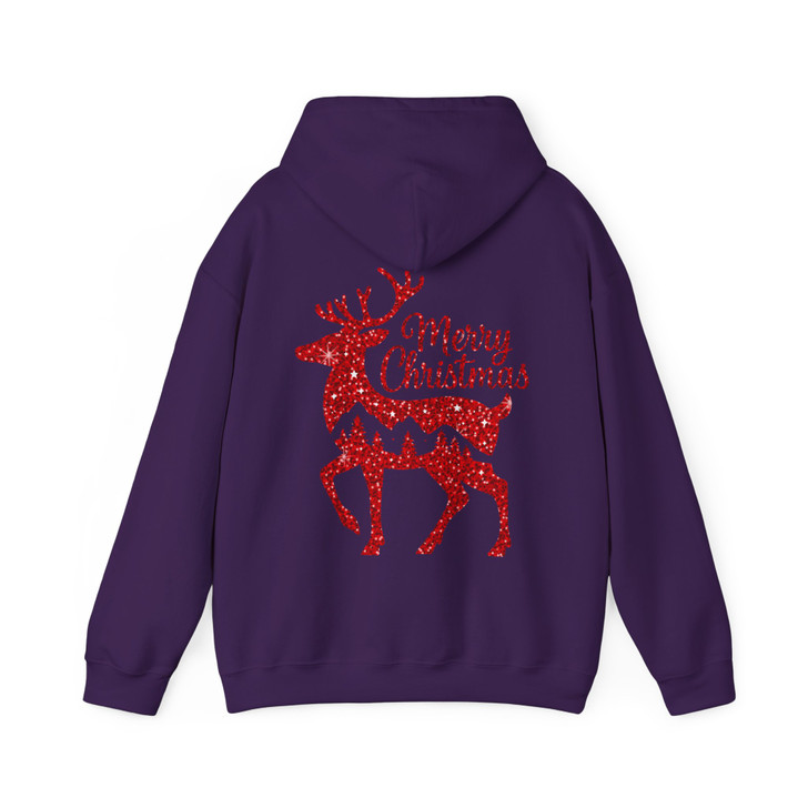 Cozy Winter Holiday Reindeer Graphic Christmas Hoodie S-5XL