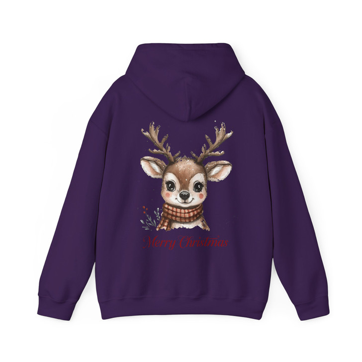 Festive Reindeer Holiday Cozy Winter Crewneck Hoodie S-5XL