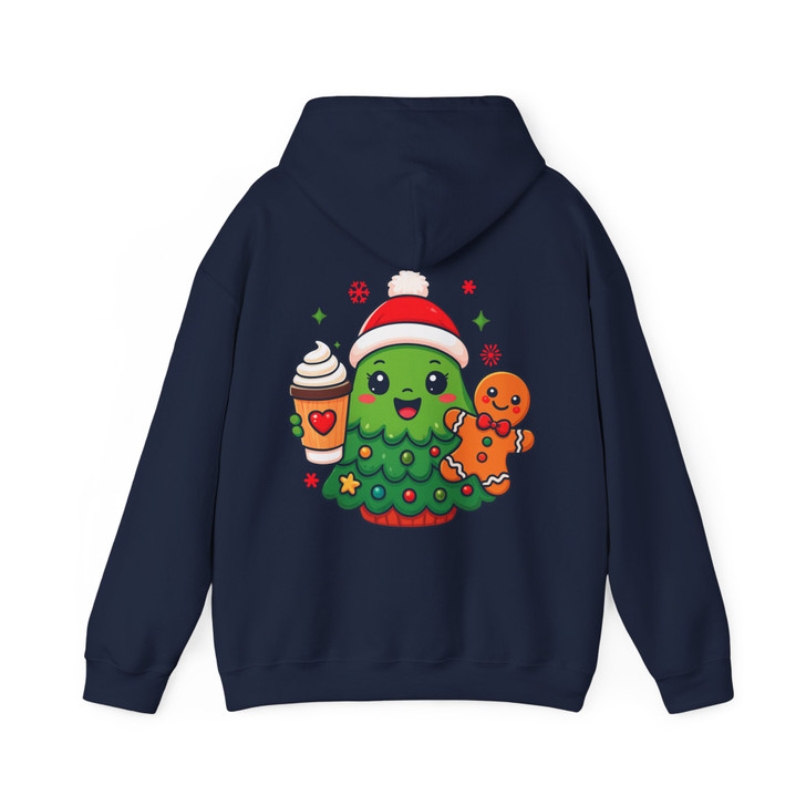 Festive Holiday Cute Christmas Tree Crewneck Hoodie S-5XL