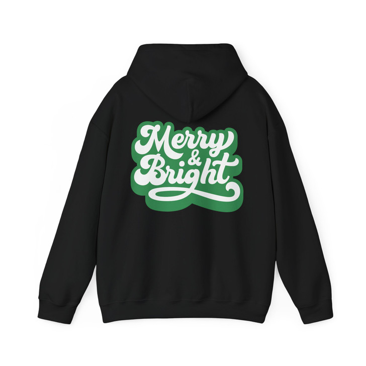 Festive Merry and Bright Christmas Crewneck Hoodie S-5XL
