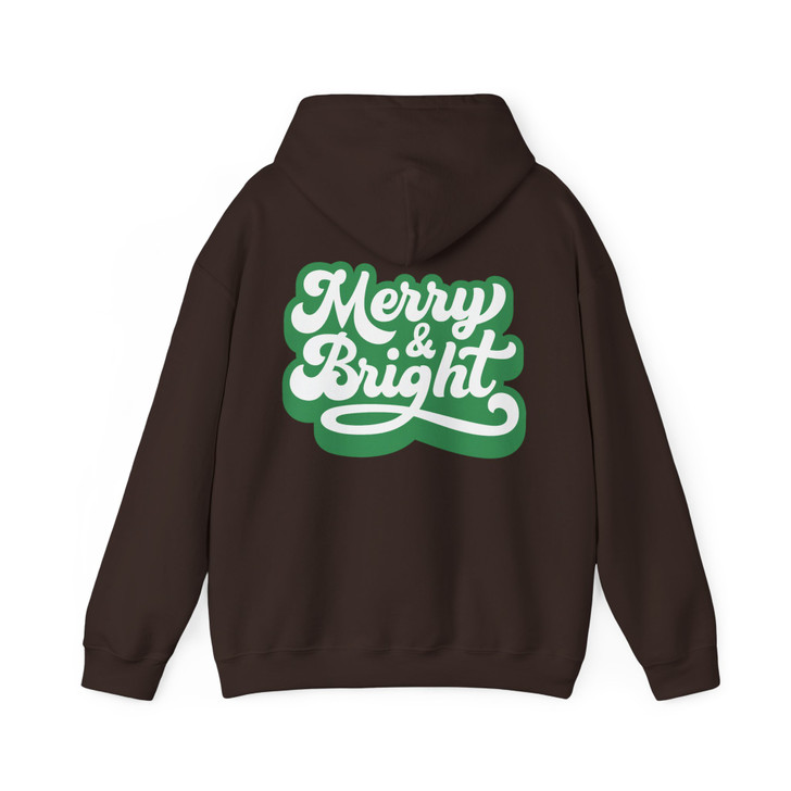 Festive Merry and Bright Christmas Crewneck Hoodie S-5XL