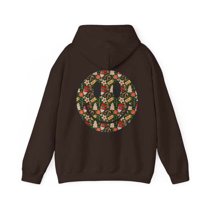 Festive Smiley Holiday Christmas Crewneck Hoodie S-5XL