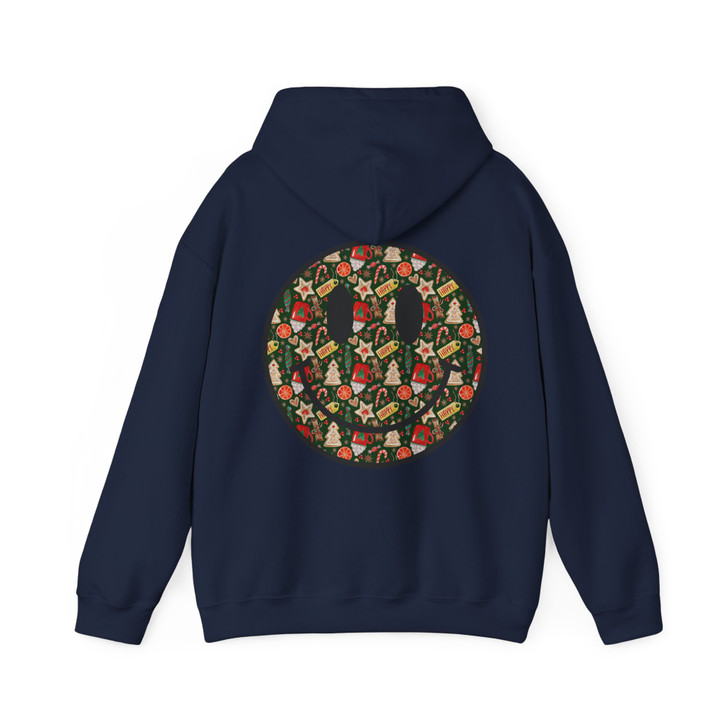 Festive Smiley Holiday Christmas Crewneck Hoodie S-5XL