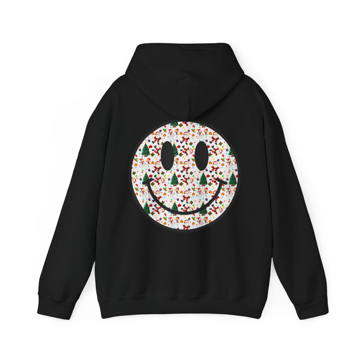 Smiley Holiday Christmas Winter Crewneck Hoodie S-5XL