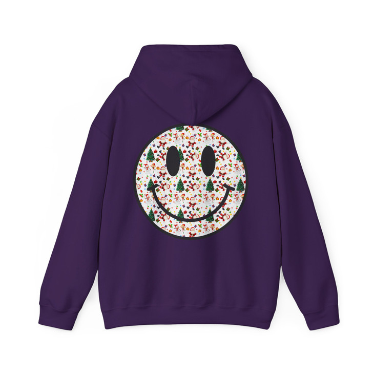 Smiley Holiday Christmas Winter Crewneck Hoodie S-5XL