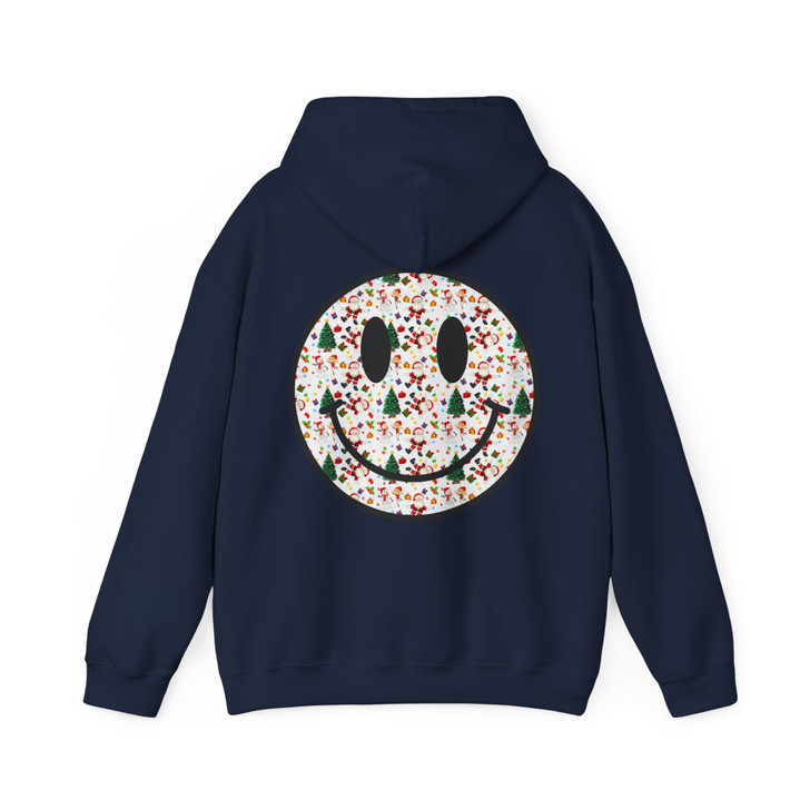 Smiley Holiday Christmas Winter Crewneck Hoodie S-5XL