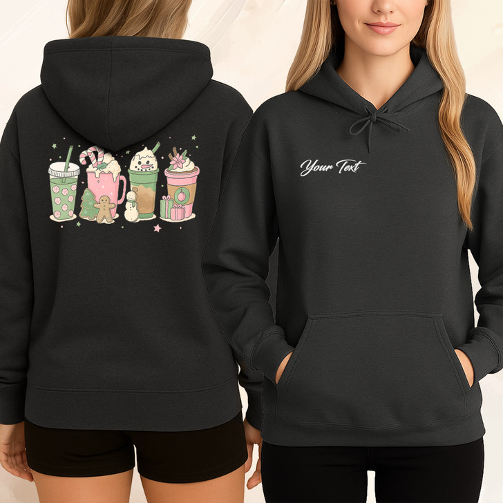 Festive Christmas Coffee Holiday Crewneck Hoodie S-5XL