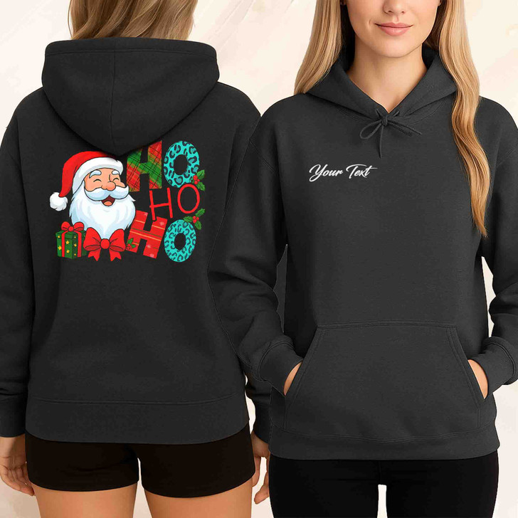 Ho Ho Ho Santa Christmas Holiday Hoodie S-5XL