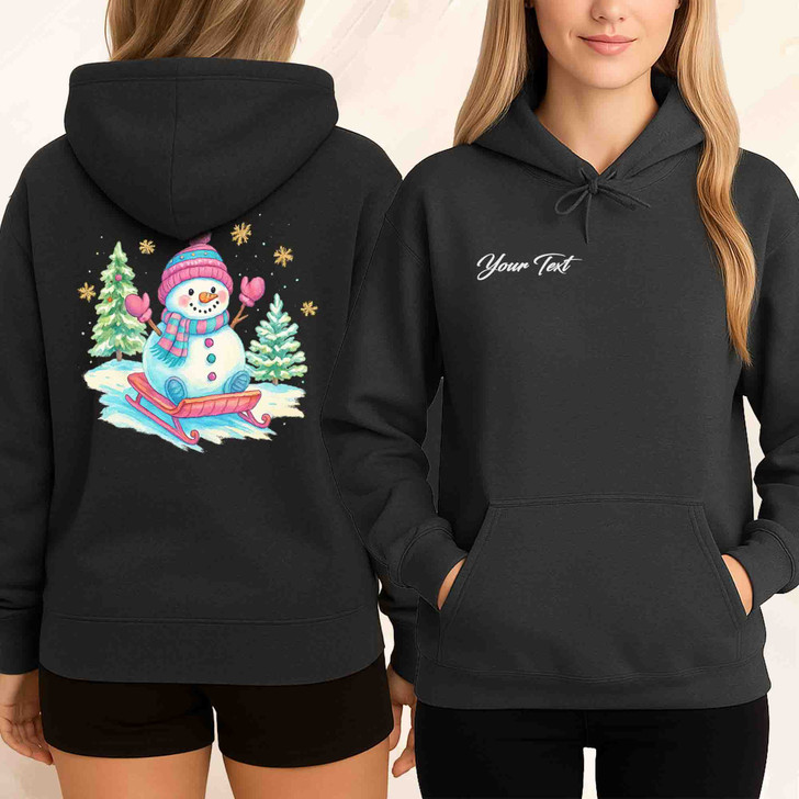 Christmas Snowman Holiday Gift Crewneck Hoodie S-5XL
