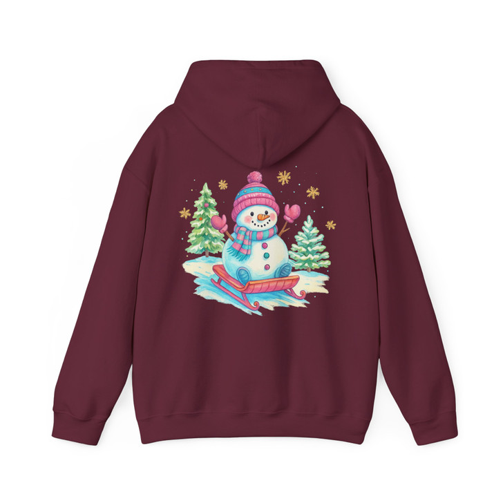Christmas Snowman Holiday Gift Crewneck Hoodie S-5XL