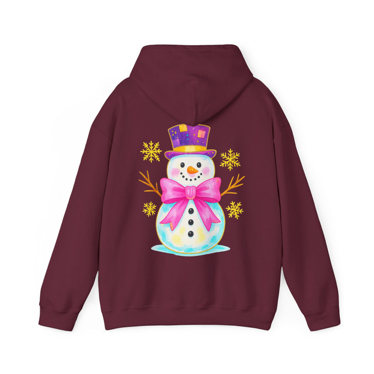 Snowman Womens Christmas Holiday Crewneck Hoodie S-5XL