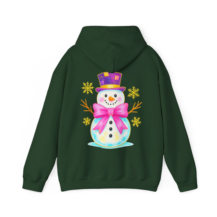 Snowman Womens Christmas Holiday Crewneck Hoodie S-5XL