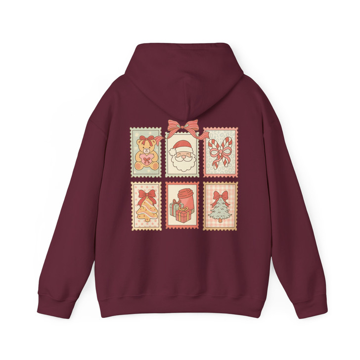 Christmas Stamp Vintage Postmark Holiday Hoodie S-5XL