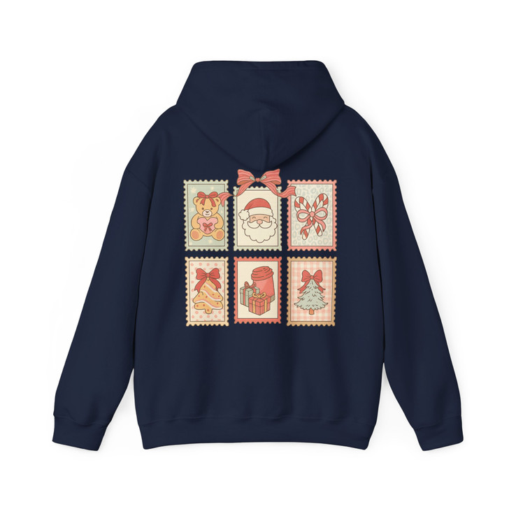 Christmas Stamp Vintage Postmark Holiday Hoodie S-5XL