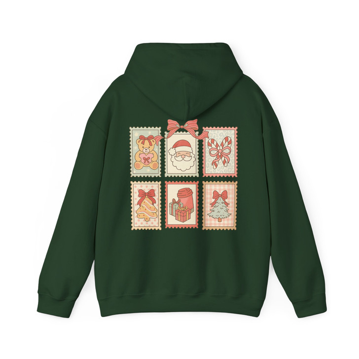 Christmas Stamp Vintage Postmark Holiday Hoodie S-5XL