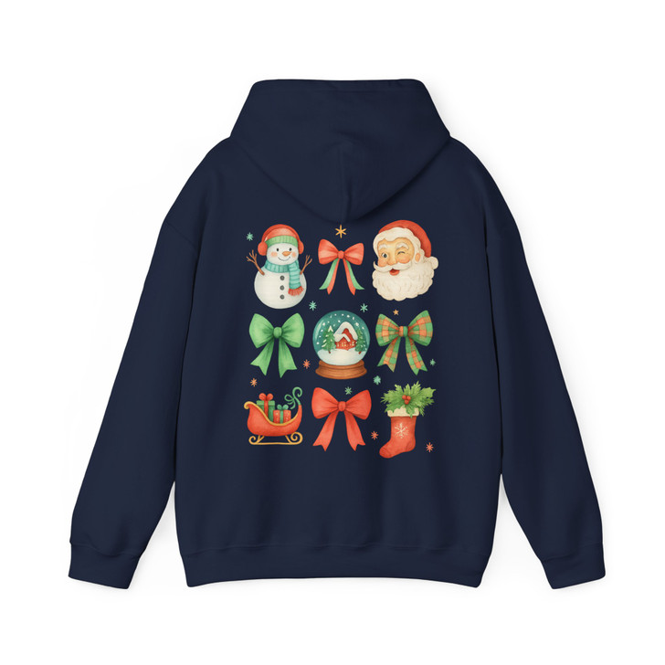 Merry Christmas Cute Santa Holiday Family Xmas Winter Hoodie S-5XL