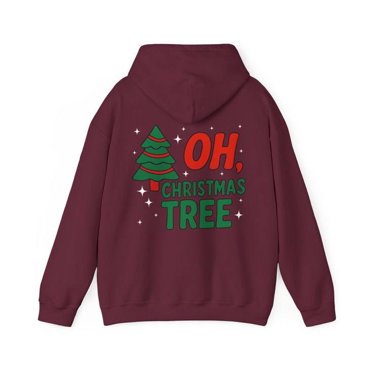 Oh Christmas Xmas Tree Holiday Hoodie Festive Winter Gift Hoodie S-5XL