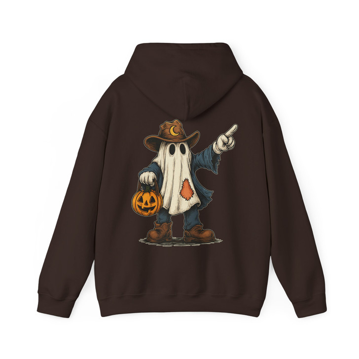 Retro Cowboy Ghost Halloween Shirt Western Adult Hoodie S-5XL