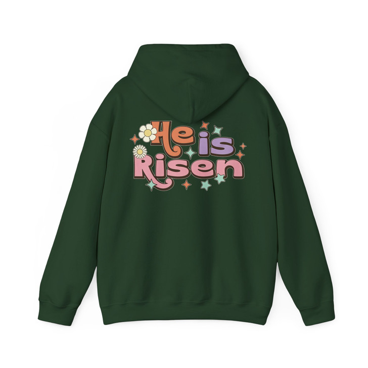 He Is Risen Easter Christian Shirt Adult Hoodie S-5XL