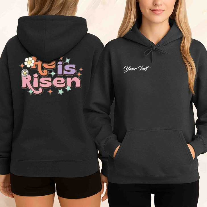 He Is Risen Easter Christian Shirt Adult Hoodie S-5XL