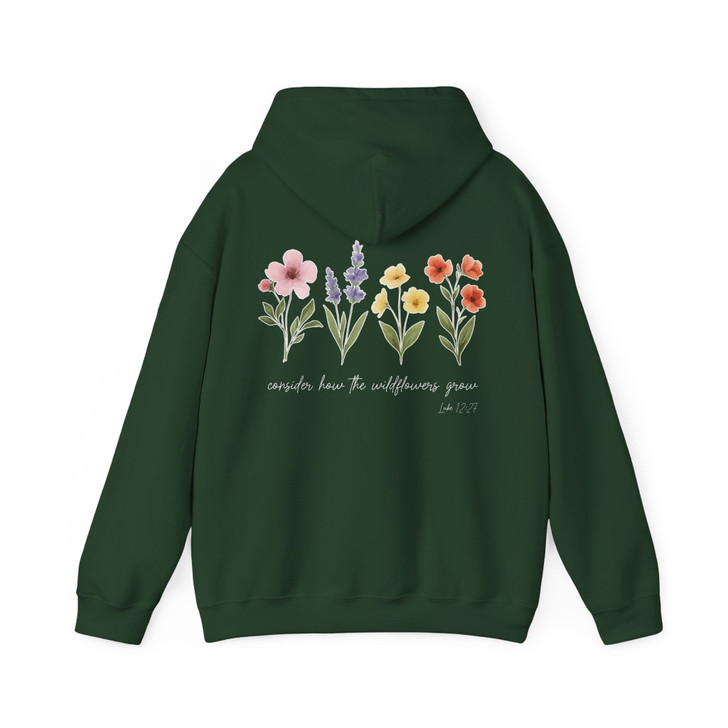 Consider The Wildflowers Shirt Christian Floral Faith Hoodie S-5XL