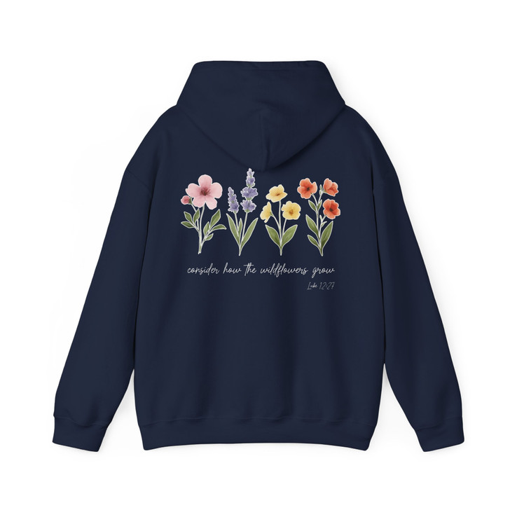 Consider The Wildflowers Shirt Christian Floral Faith Hoodie S-5XL