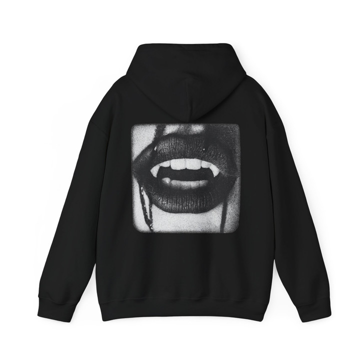 Vampire Fangs Black Goth Horror Shirt Hoodie S-5XL