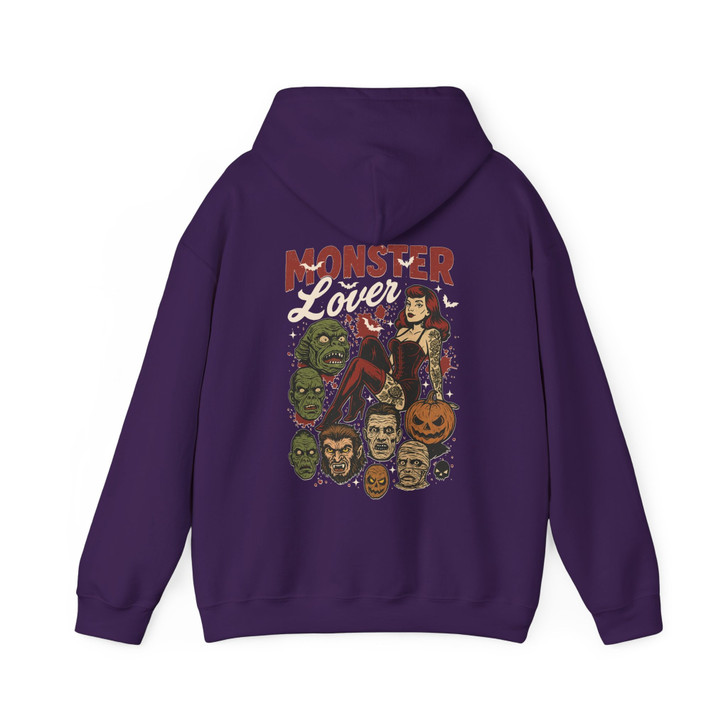 Monster Lover Halloween Shirt Vintage Horror Hoodie S-5XL
