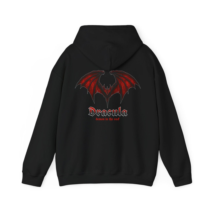 Dracula Vampire Bat Halloween Shirt Gothic Retro Hoodie S-5XL