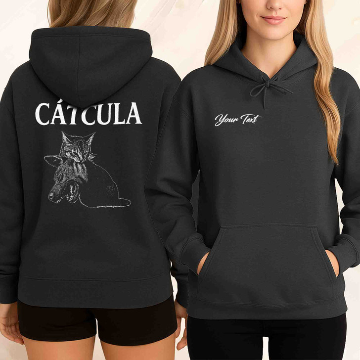 Cat Vampire Shirt Catcula Funny Goth Cat Hoodie S-5XL