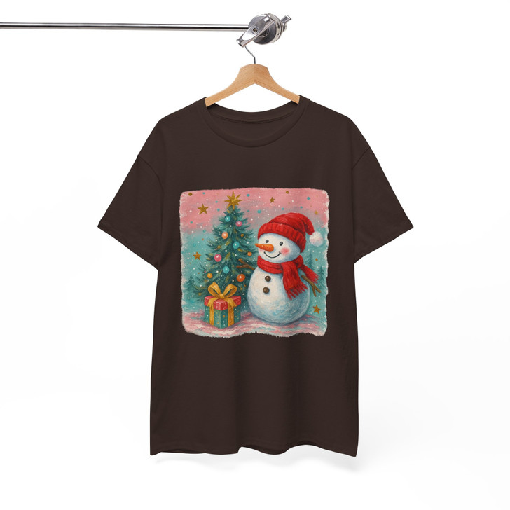 Cute Snowman Christmas Sweatshirt Watercolor Winter Holiday Unisex Gift