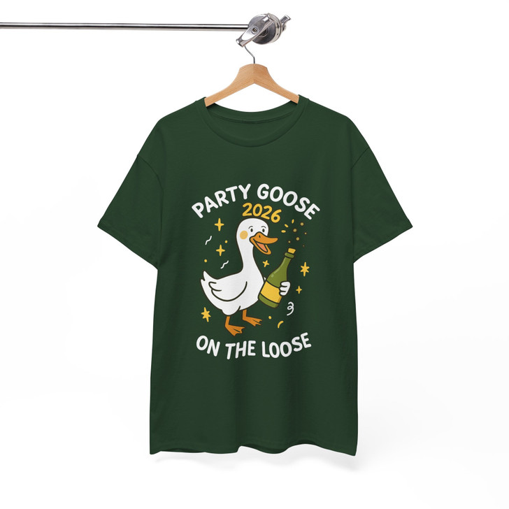 Party Goose 2026 Shirt, Funny New Year Goose Tee, Party On The Loose T-Shirt S-5XL