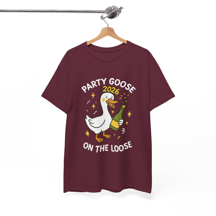 Party Goose 2026 Shirt, Funny New Year Goose Tee, Party On The Loose T-Shirt S-5XL