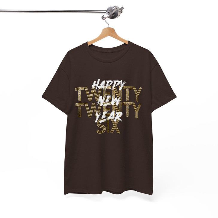 Happy Twenty Twenty Six Shirt, New Year 2026 Typography Tee, Modern NYE Minimal T-Shirt S-5XL